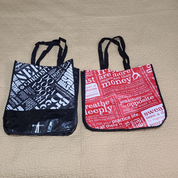 lululemon athletica | Bags | 2 Lululemon Reusable Tote Bags | Poshmark